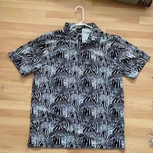 Golf Gods zebra and tigers print golf shirt